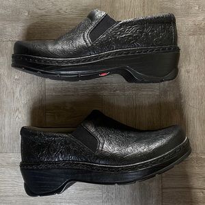 Klogs Floral Embossed Slip Resistant Slip on shoe